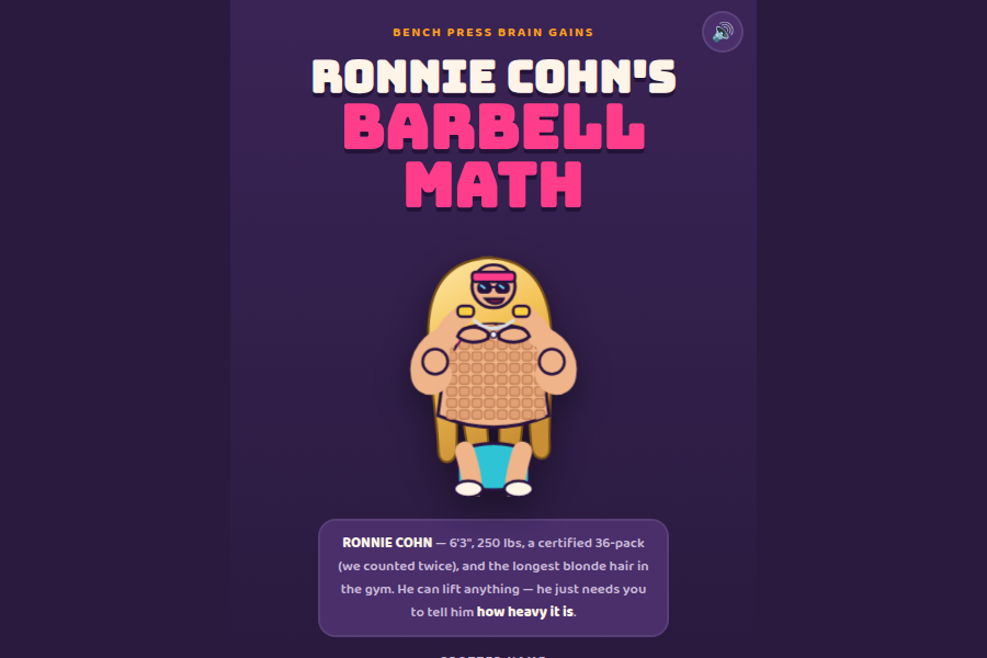 Ronnie's Barbell Math