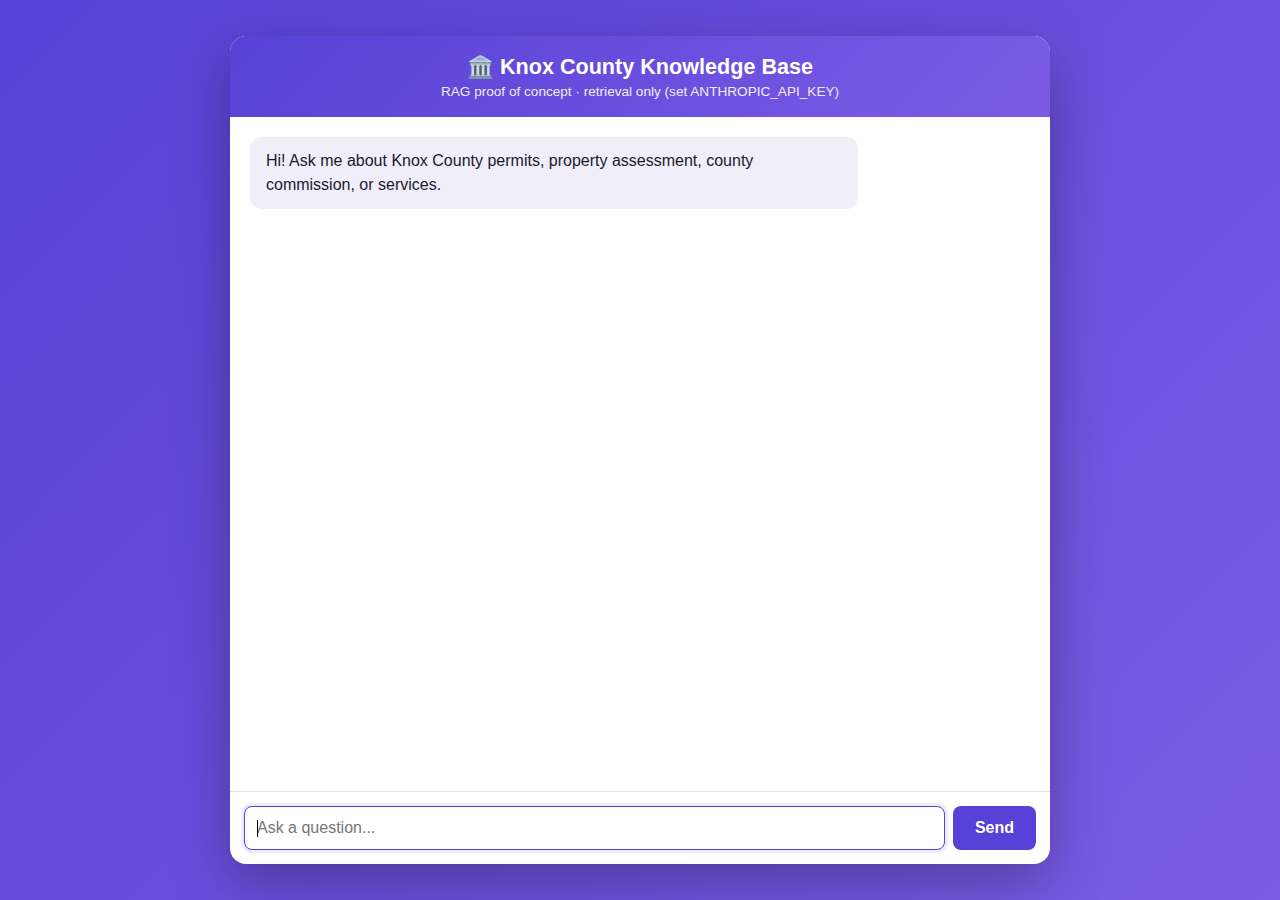 Knox County RAG chatbot