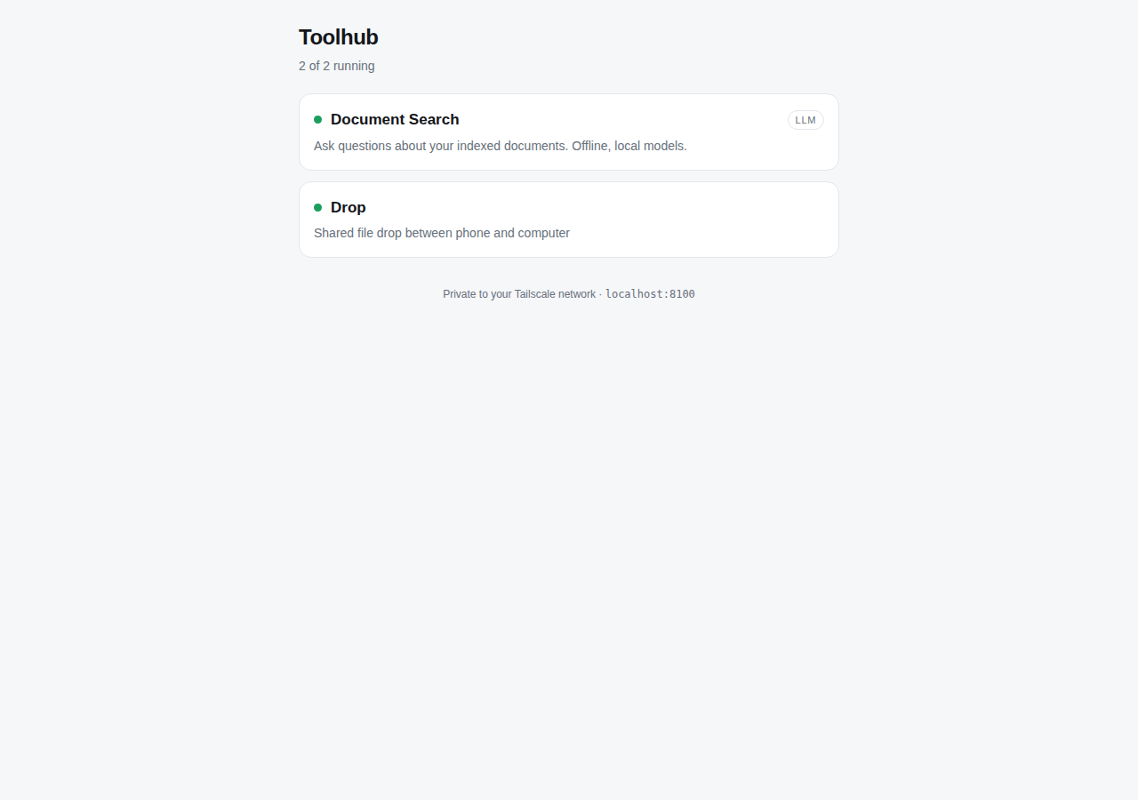 Toolhub launcher